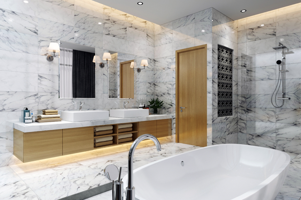 Phối cảnh nhà vệ sinh 