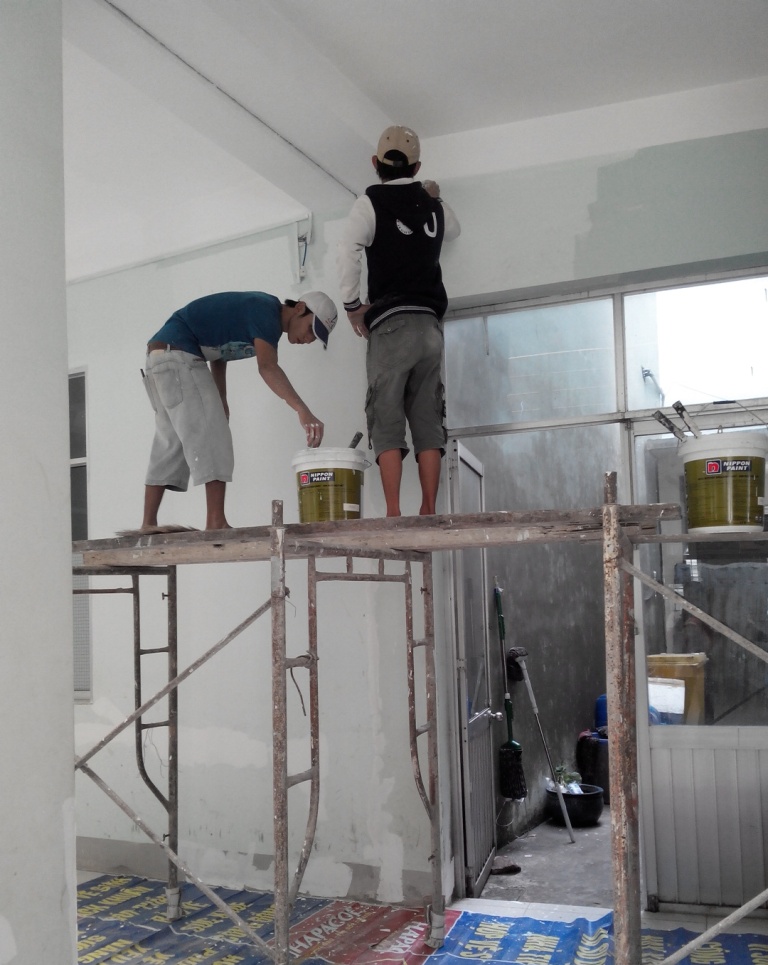 thi công hạn mục sơn lại nhà 