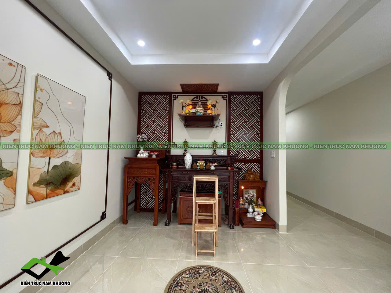 Khu vực phòng thờ trang nghiêm và đẹp mắt 