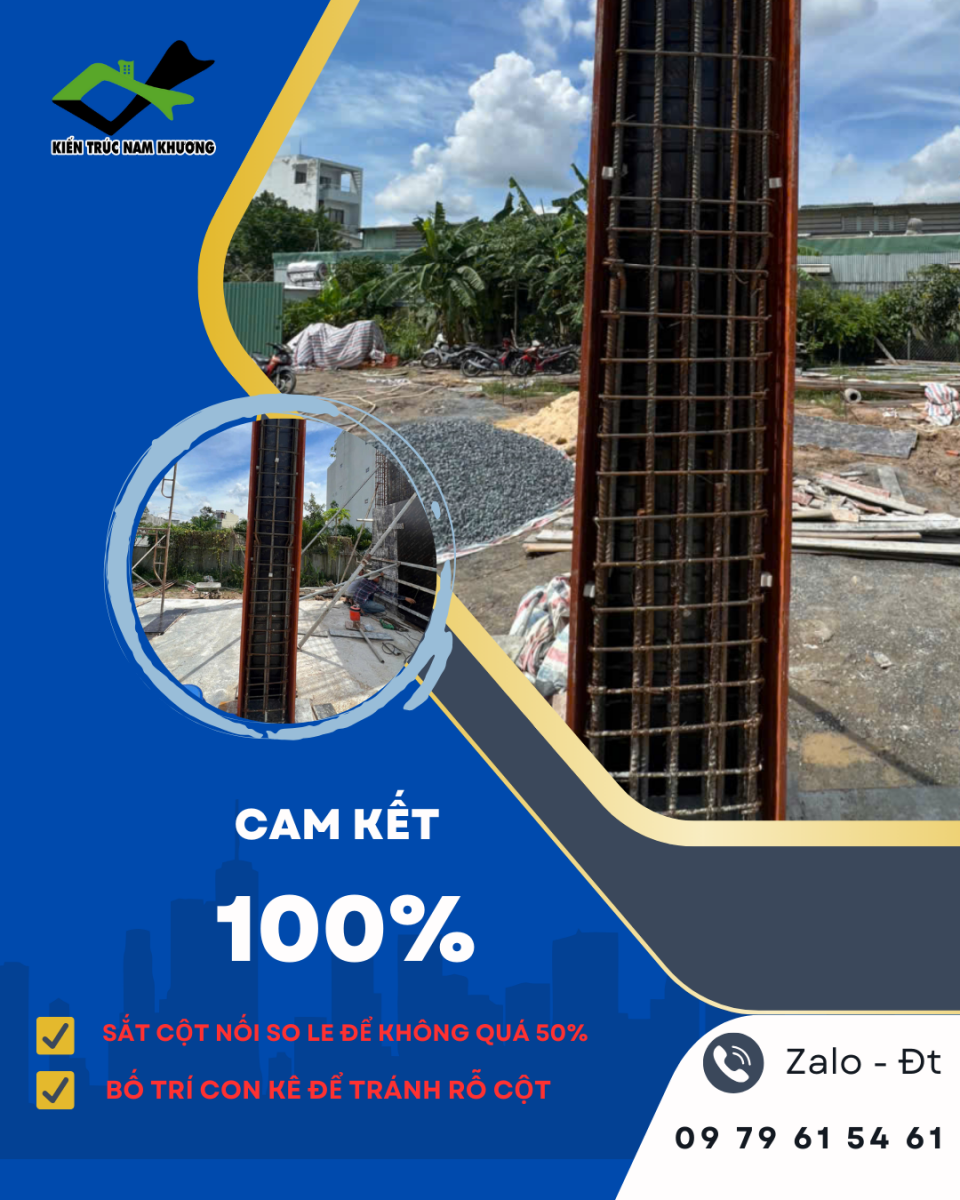 Nối cột so le đảm bảm bảo 30 D