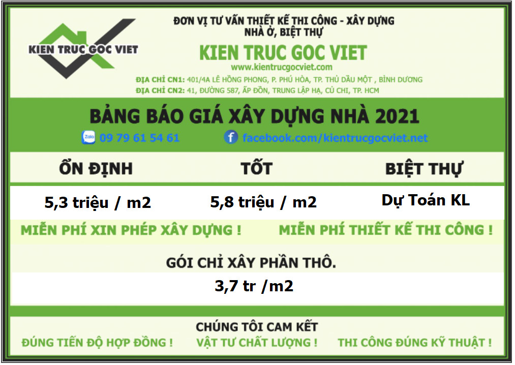 Báo giá thi công 