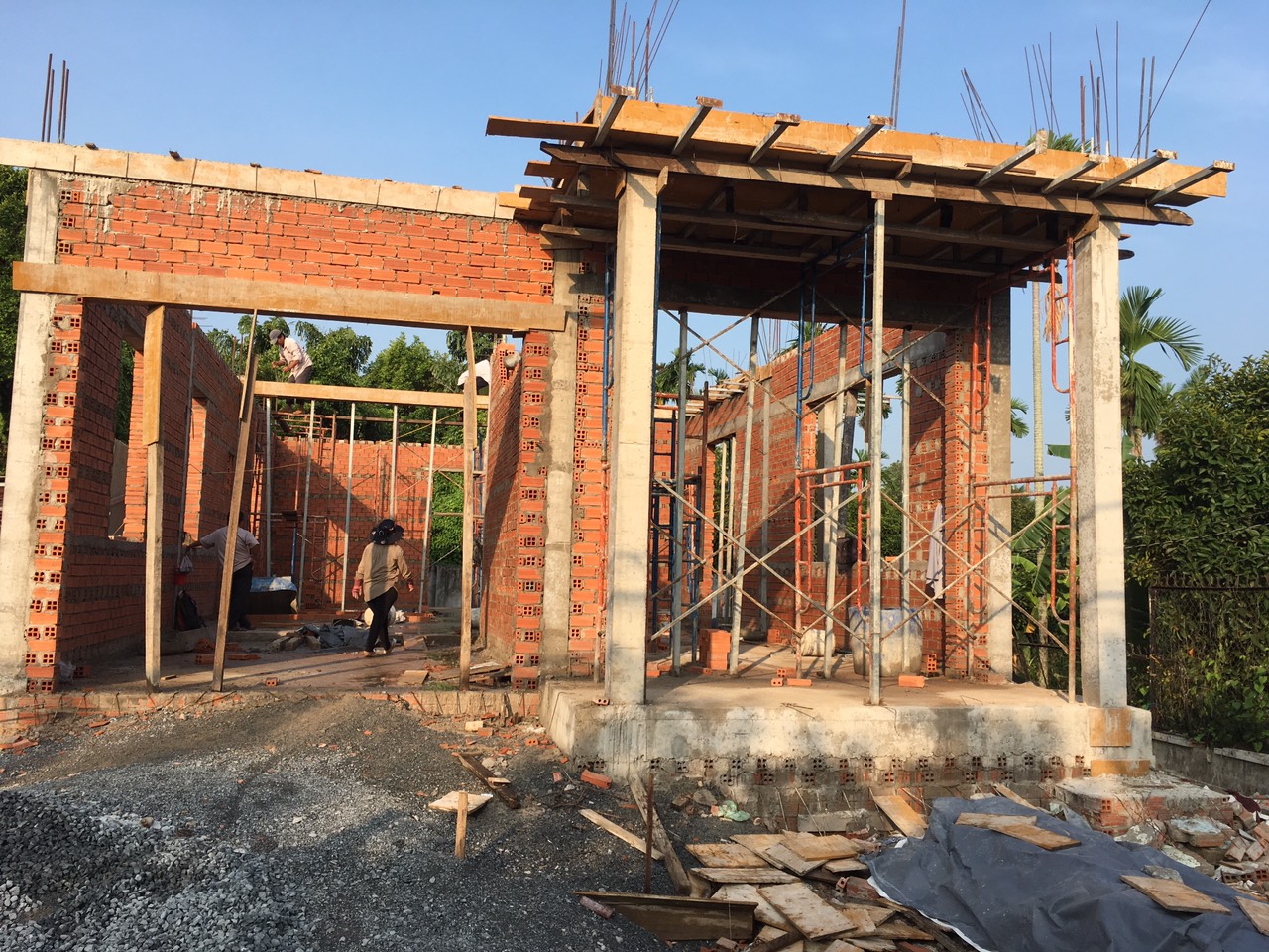 Thi công mấu nhà cấp 4 