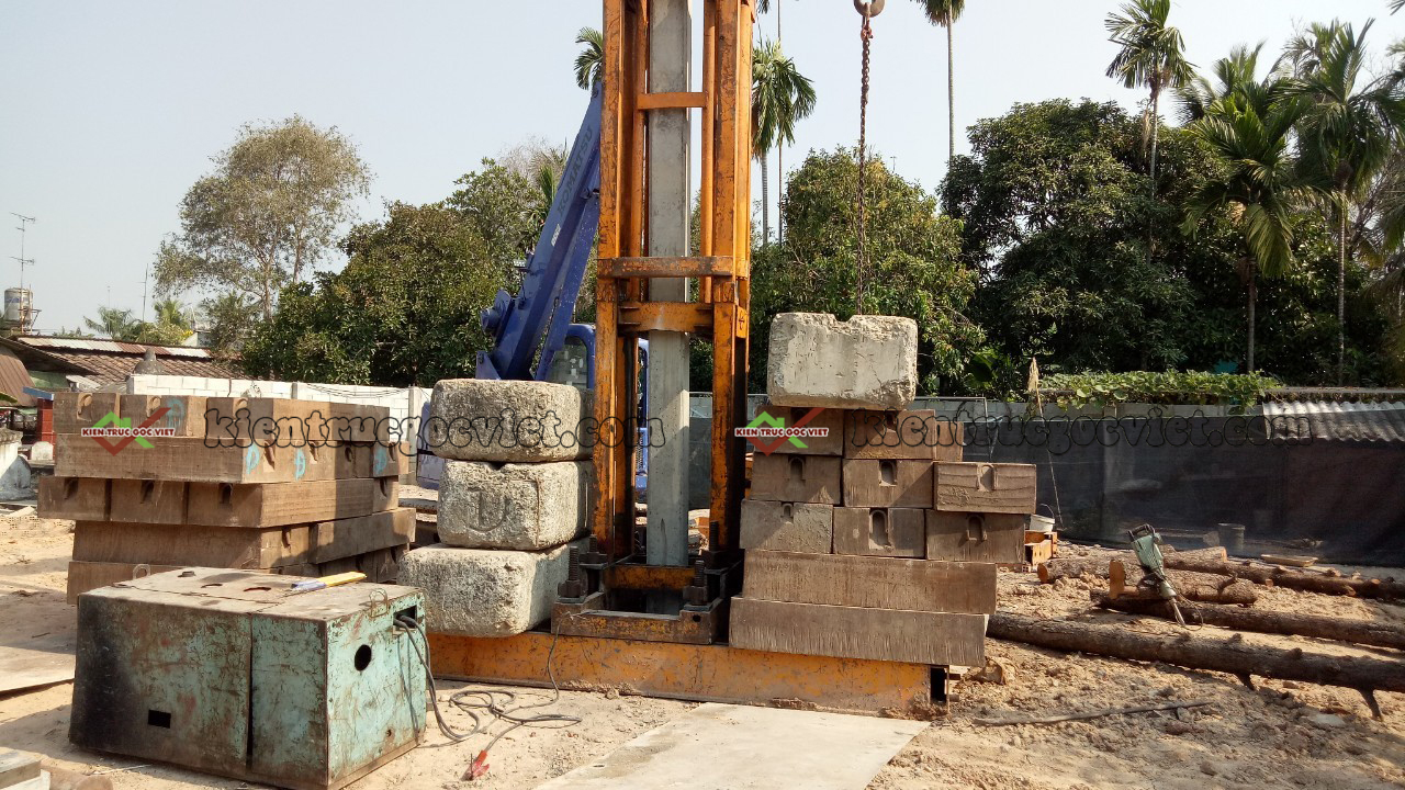 Thi công móng ép cọc 