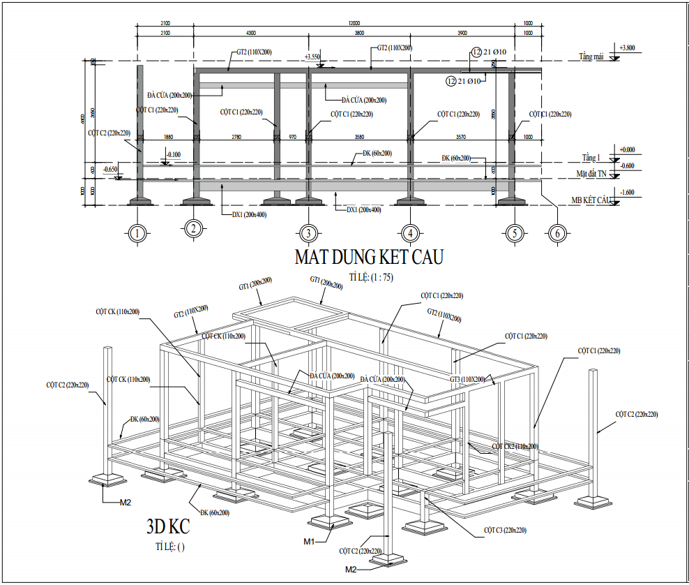 thiết kế bản vẽ kết cấu 