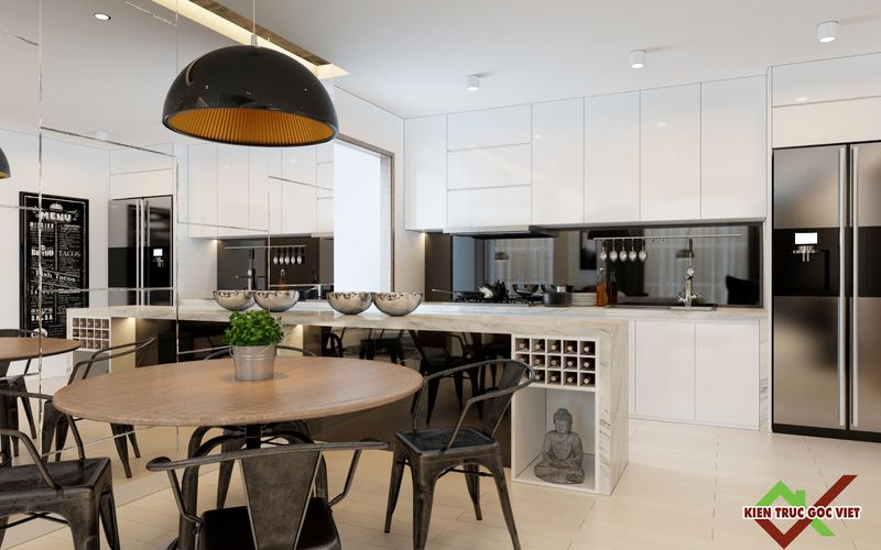 Thiết kế nhà bếp đẹp hiện đại 