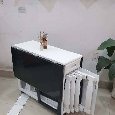 Bàn Ăn Thông Minh xếp gọn 4 ghế  Vba14