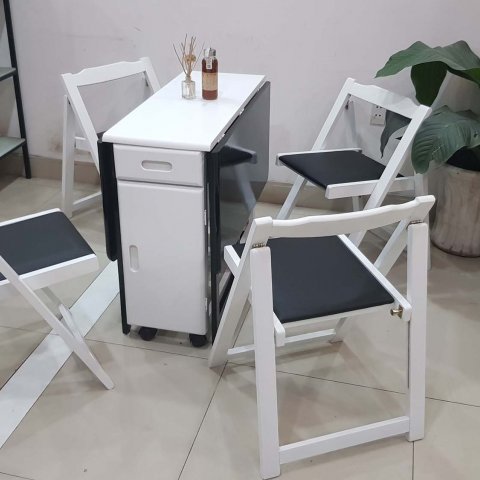 Bàn Ăn Thông Minh xếp gọn 4 ghế  Vba14