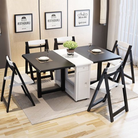 Bộ Bàn Ăn Thông Minh xếp gọn 4 ghế luxury Vba15
