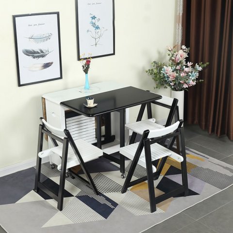 Bộ Bàn Ăn Thông Minh xếp gọn 4 ghế luxury Vba15